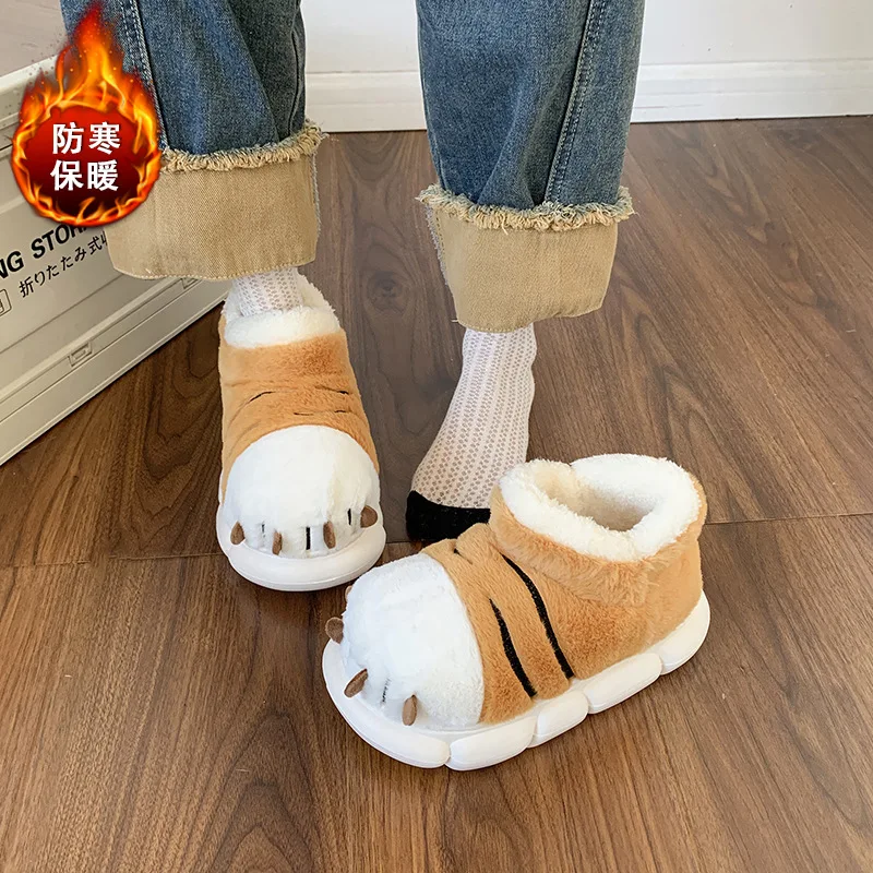 Zapatillas de estar en casa de felpa cálida con diseño animal - imagen 5