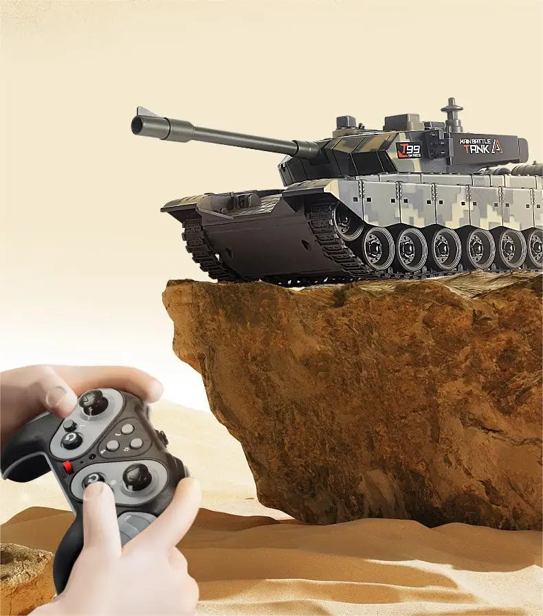 RC 99 T90 tanque radiocontrol de batalla con orugas y disparo - imagen 3