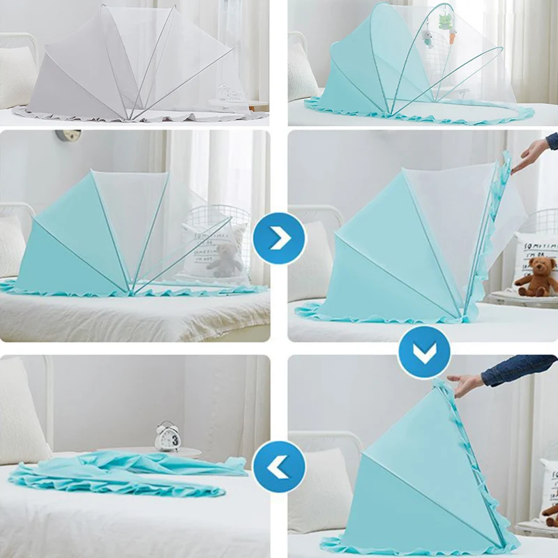 Mosquitera plegable transpirable para cuna de bebé - imagen 5