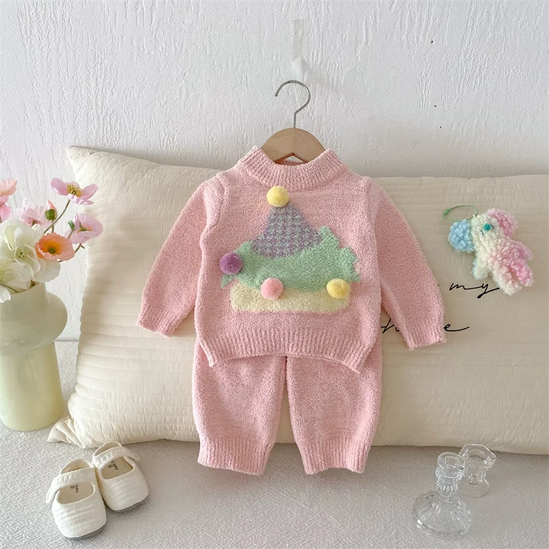 Conjunto de bebé Navidad cálido, traje infantil para otoño e invierno - imagen 2