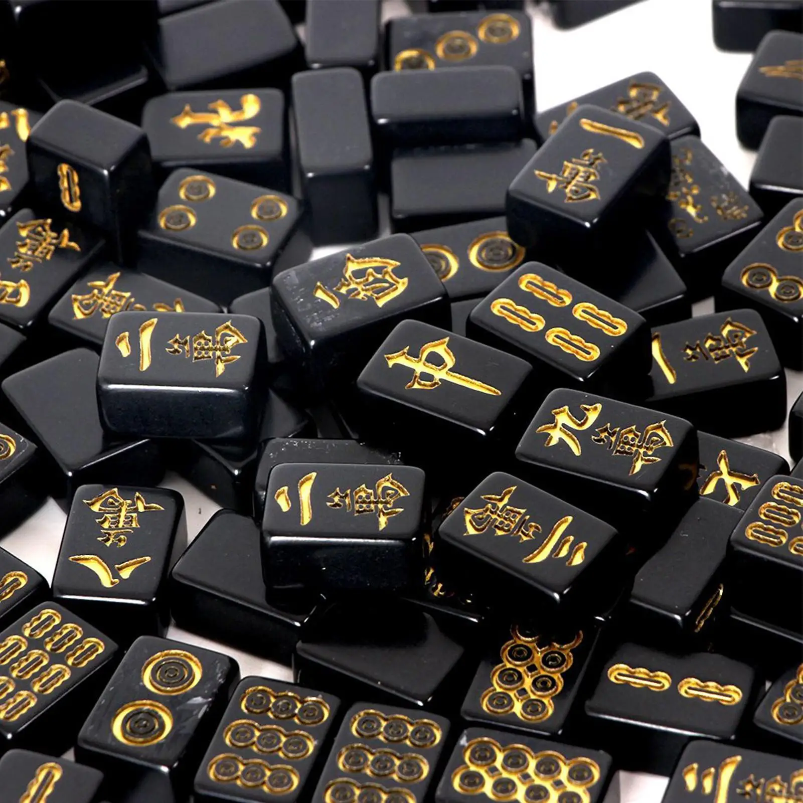 Juego de mahjong portátil con dados y soportes para principiantes - imagen 2
