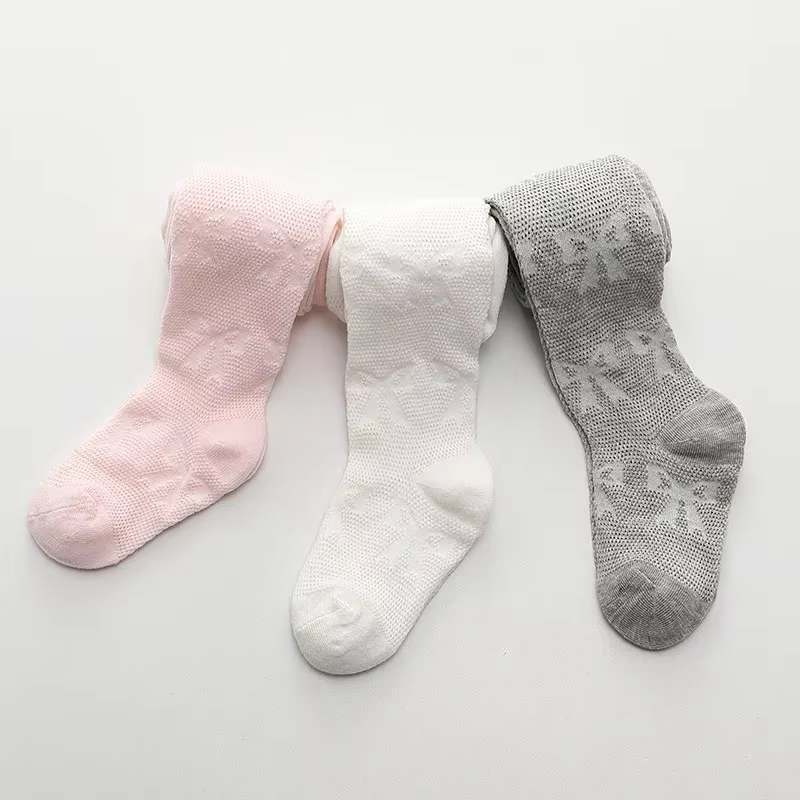 Pantimedias de algodón para bebé y niña - transpirables 0-8 años