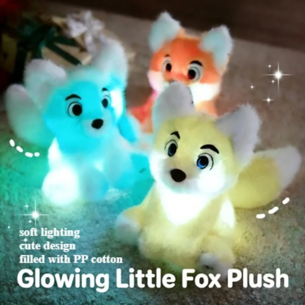 Peluche de zorro luminoso con luz LED suave tierno para niños - imagen 5
