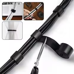 Organizadores de cables reutilizables con adhesivo y clips para sujeción