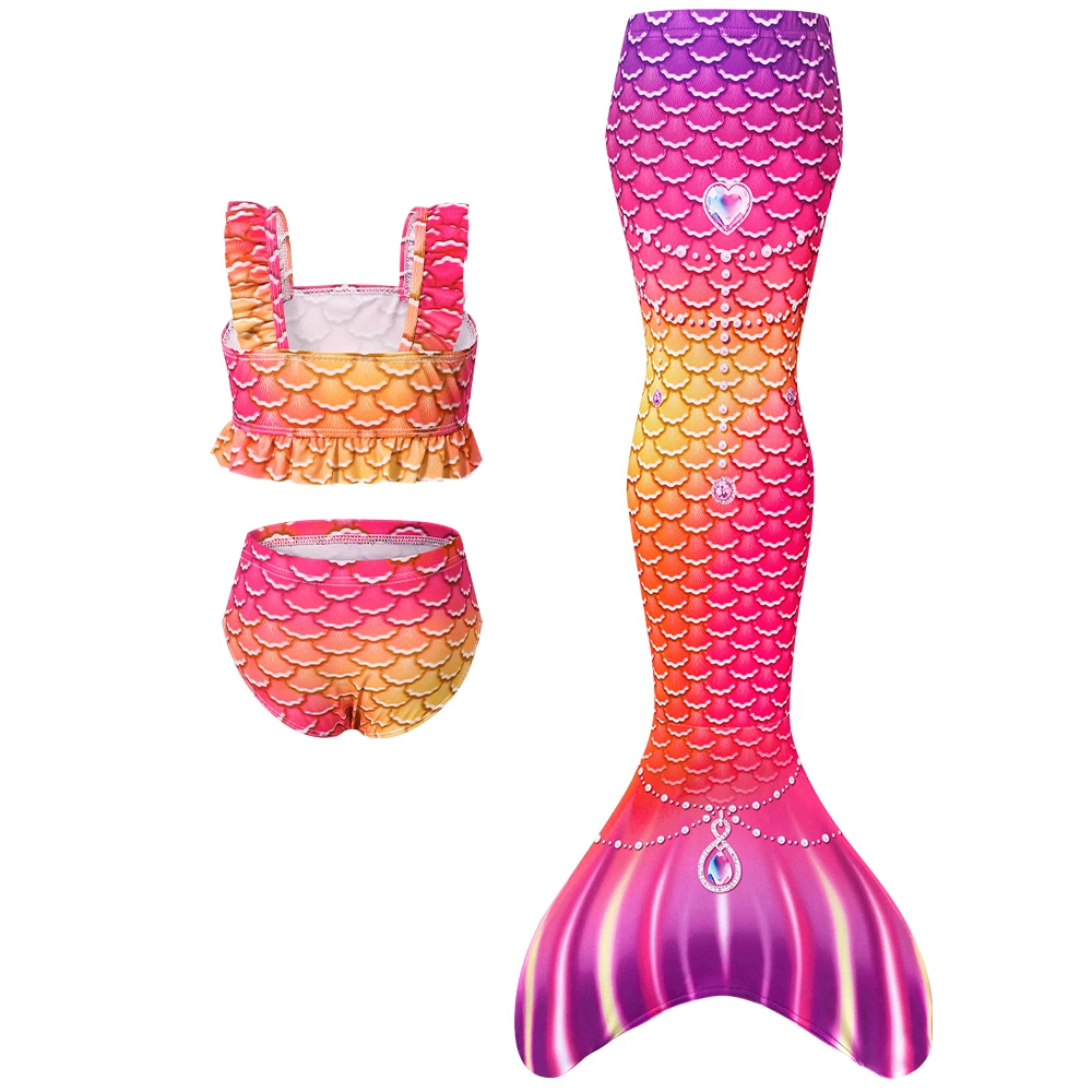 Traje de baño sirena para niñas tipo bikini princesa con estrellas - imagen 3
