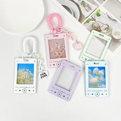 Tarjetero escolar acrílico transparente, llavero y funda para ídolo