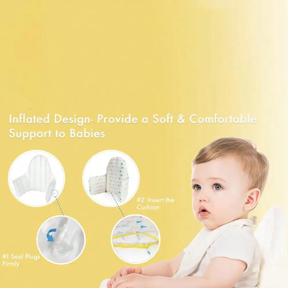 Trona inflable para bebé vista lateral