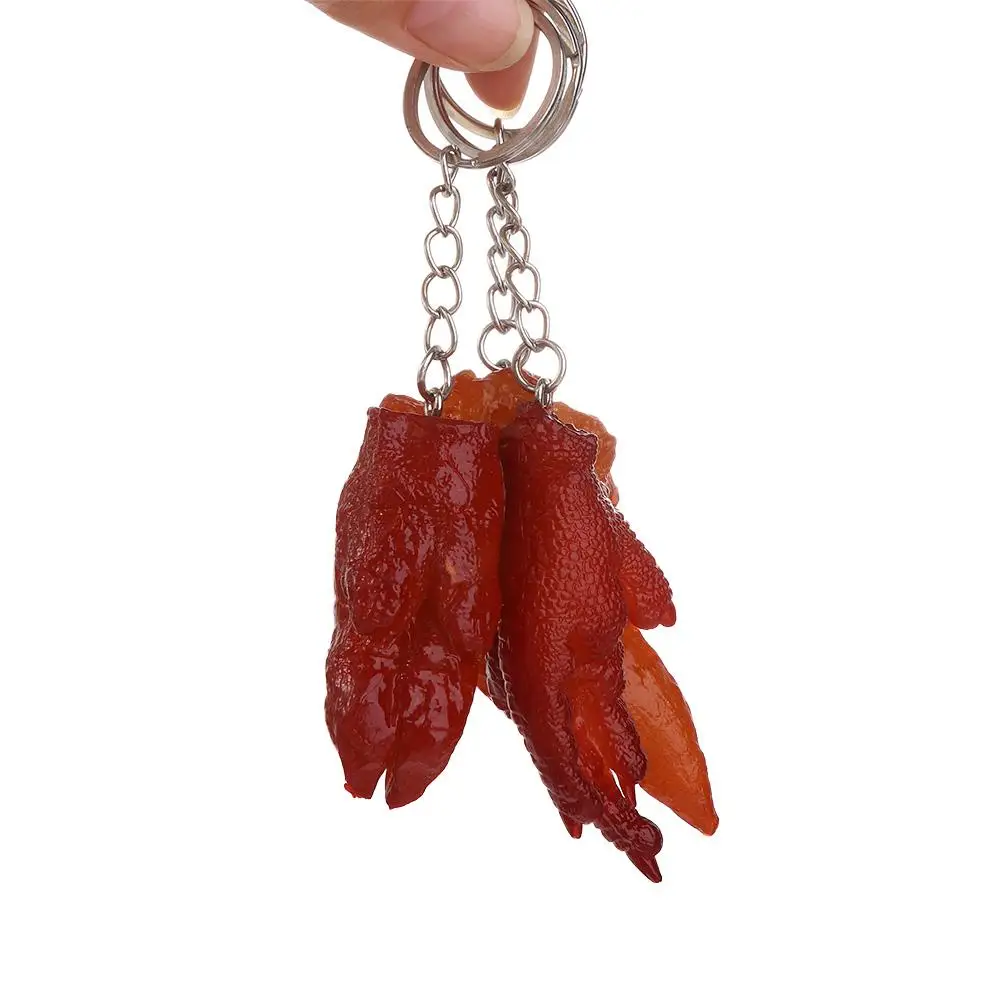 Llavero infantil de PVC con comida simulada y pollo para bolso - imagen 4