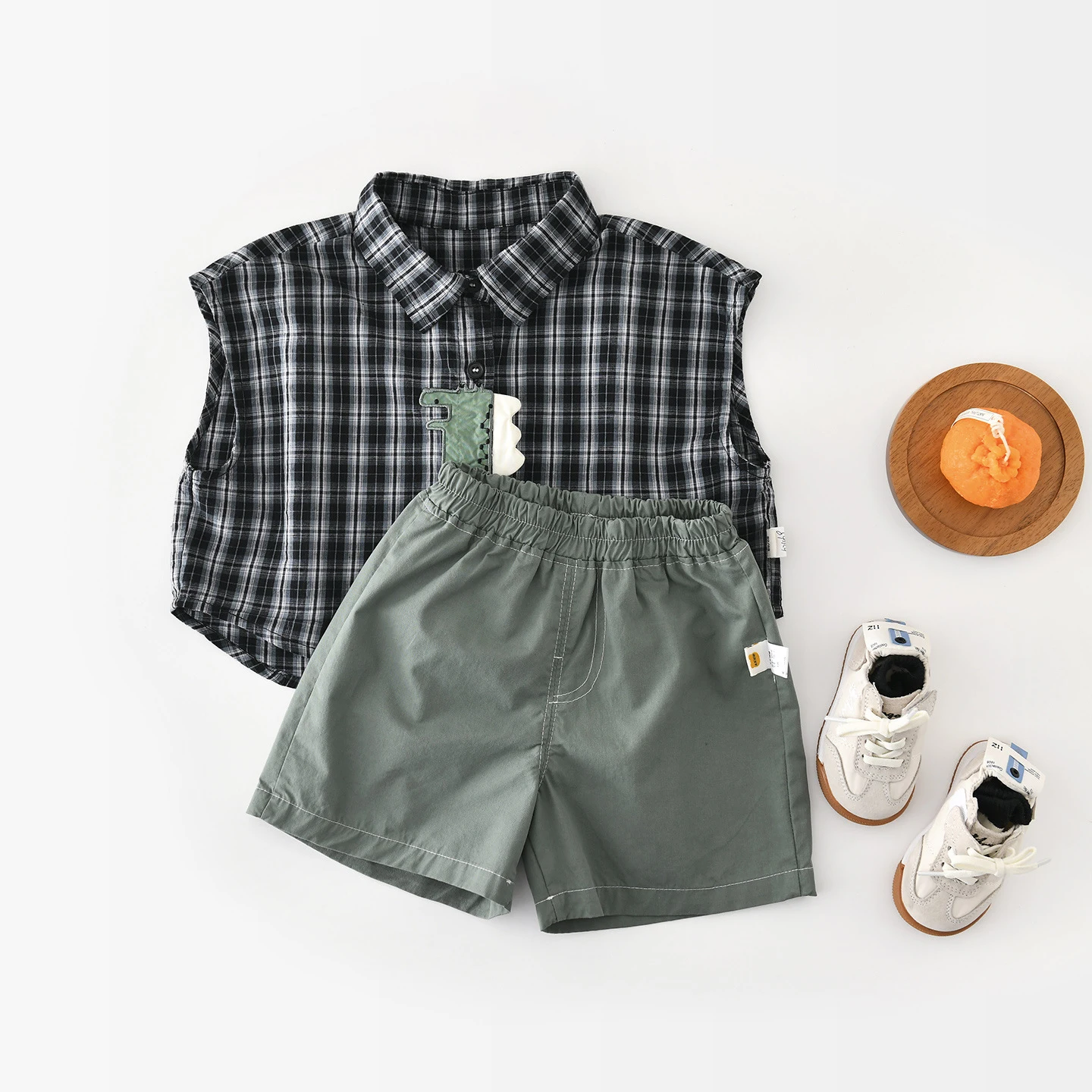 Milancel blusa sin mangas de cuadros para bebé en verano - imagen 4