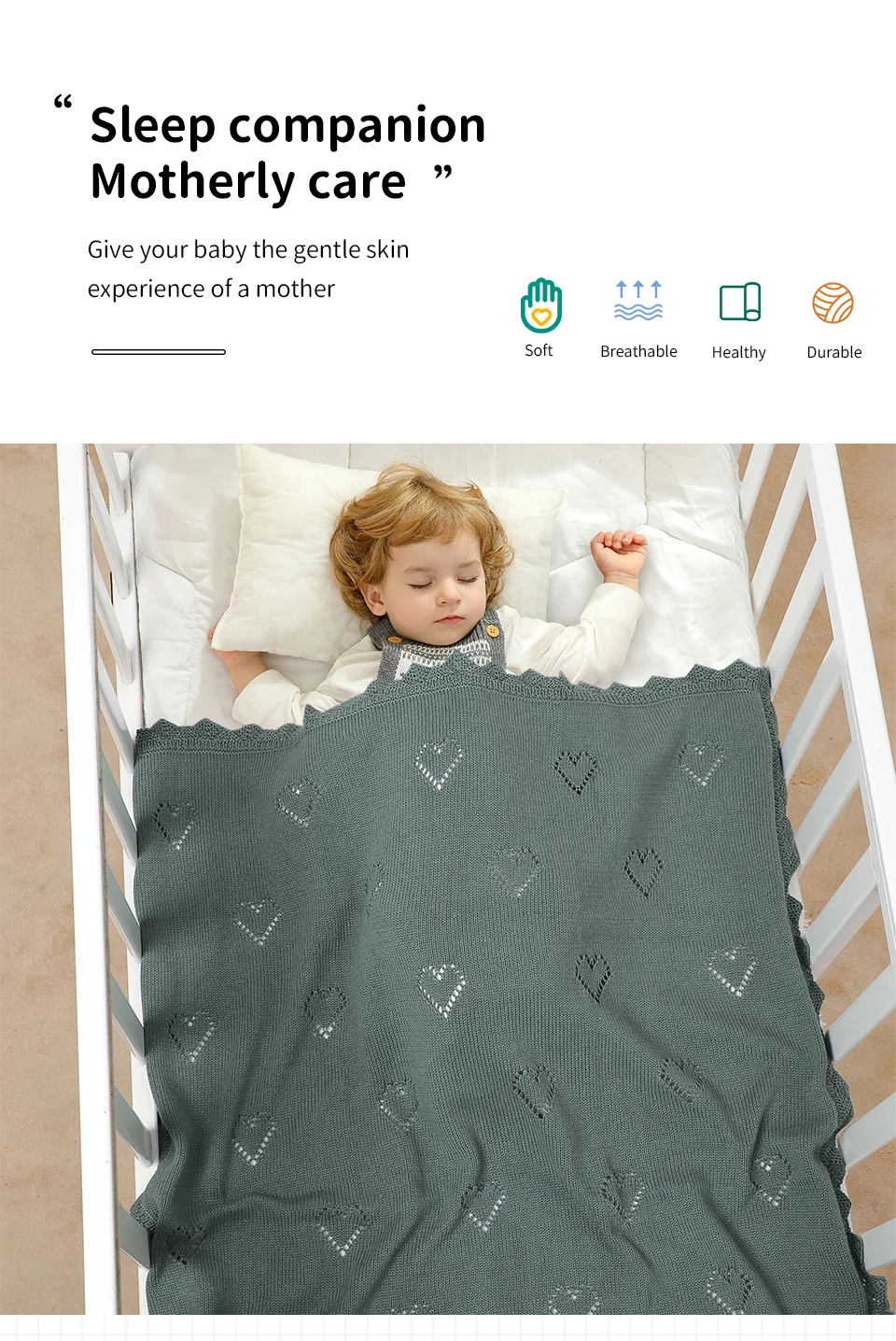 Manta para cuna y descanso del bebé