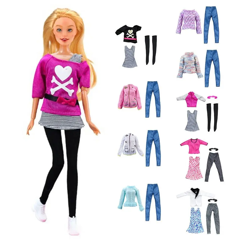 Conjunto ropa muñeca 1/6 camiseta chaqueta pantalones - imagen 4