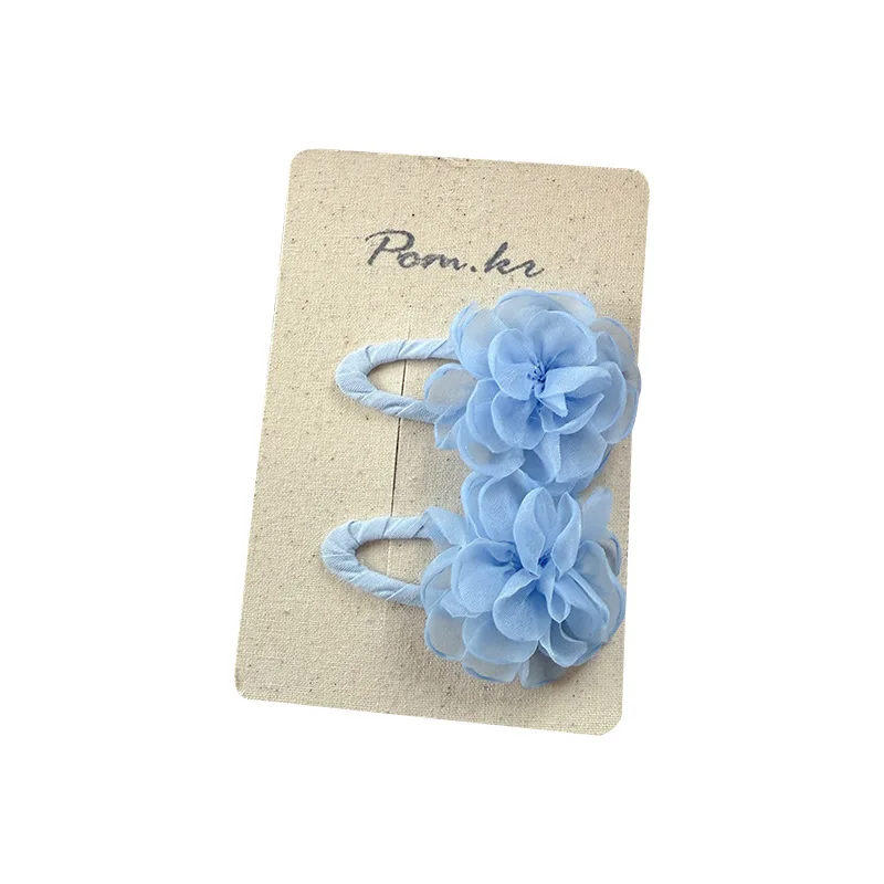 Pinzas para el pelo infantiles con flor estilo princesa - imagen 5
