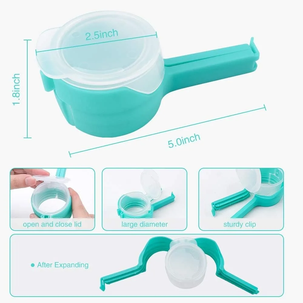 Clips para bolsas de alimentos con pico vertedor para cocina - imagen 4