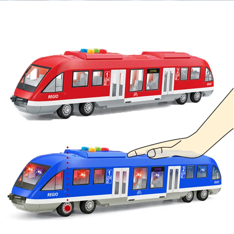 Tren de juguete musical con luces para niños – Modelo a escala realista - imagen 2