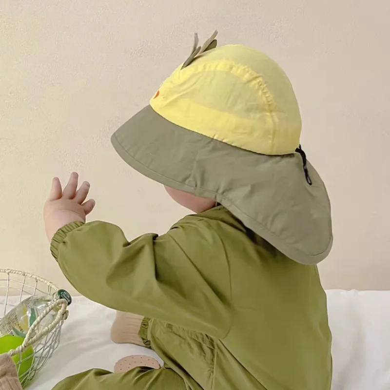 Gorra de pesca bebé con protección UV, ala ancha y solapa para cuello - imagen 2