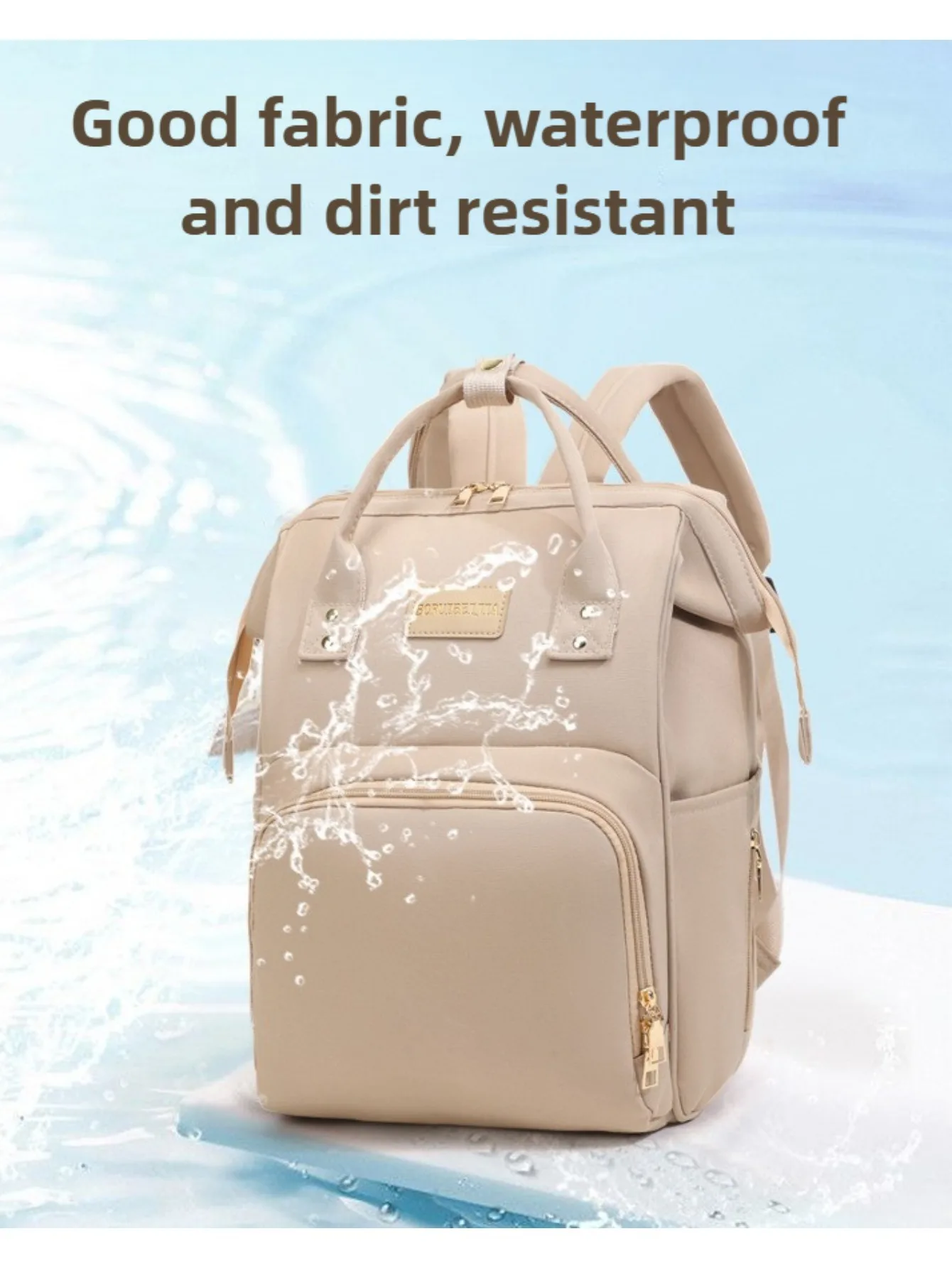 Mochila pañalera impermeable para viaje – Compatible con cochecito - imagen 3