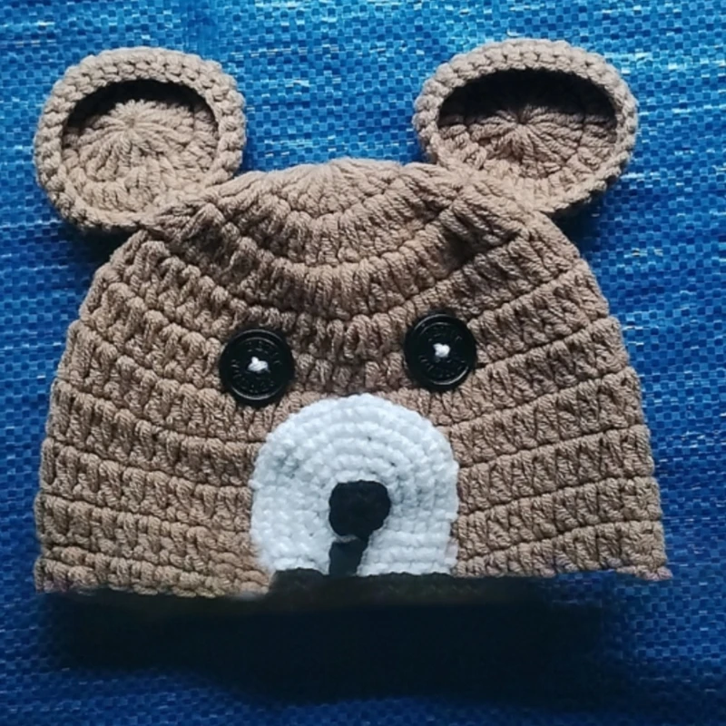 Disfraz de oso ganchillo hecho a mano para bebé - imagen 2
