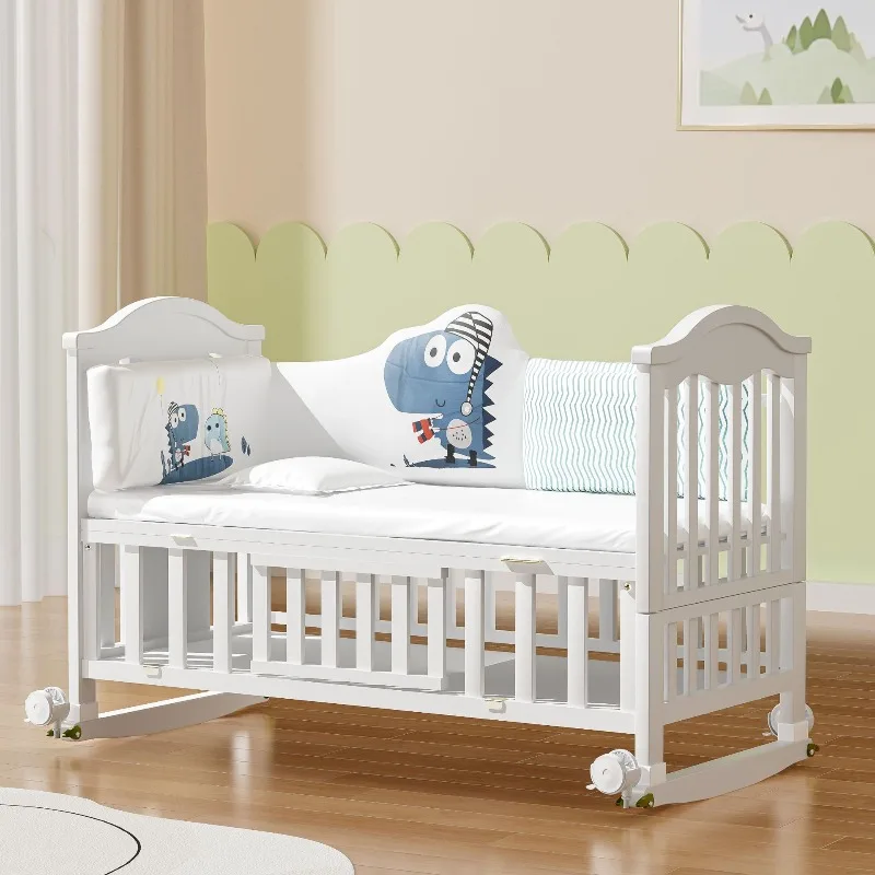 Cuna bebé madera maciza multifunción - Estilo europeo - imagen 2