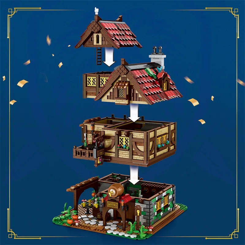 Taberna medieval de bloques - Set de construcción para niños - imagen 3