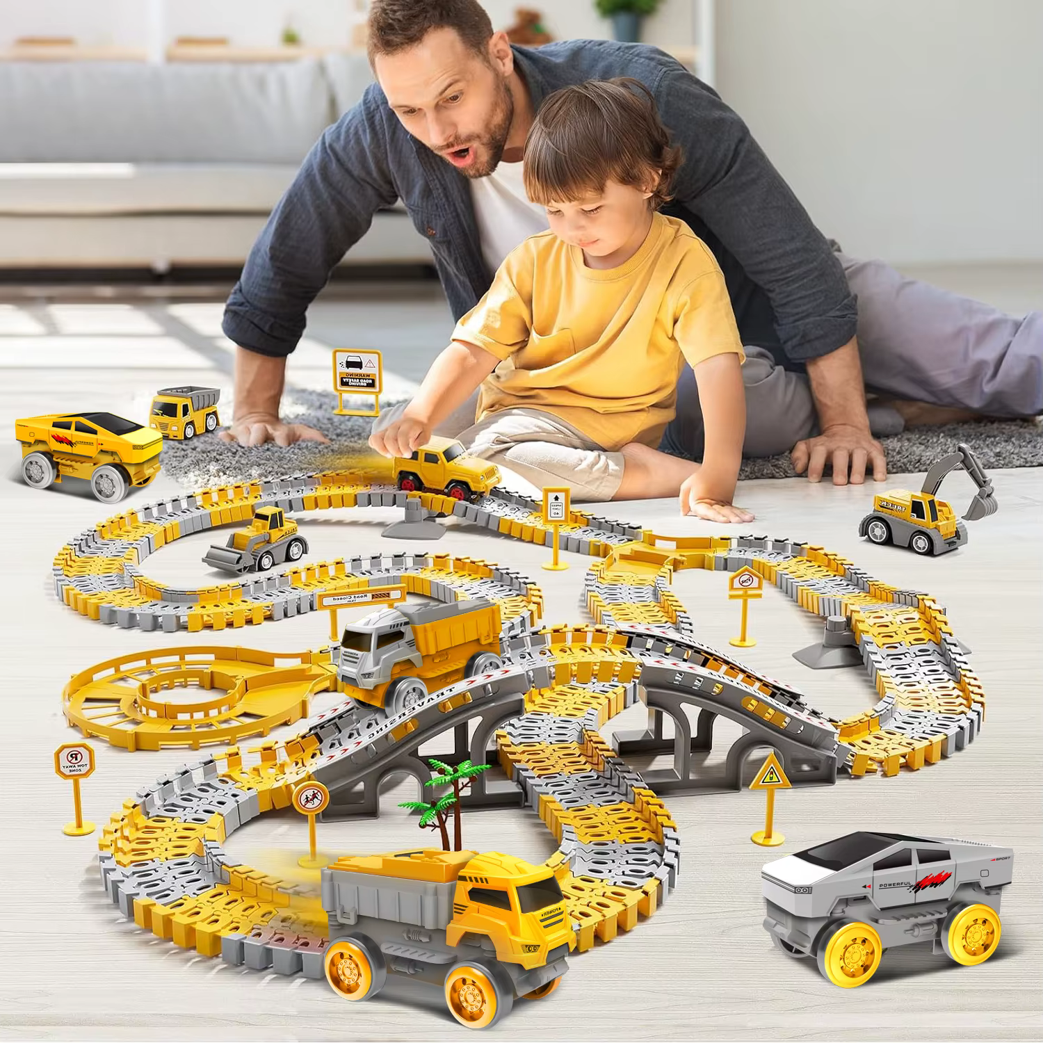 Circuito de carreras infantil con luces LED para niños - imagen 3