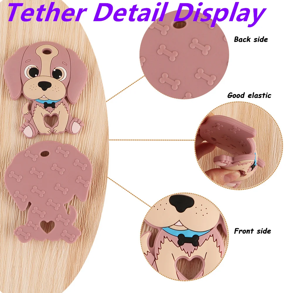 Cuentas de silicona con forma de perro para pulseras Infantiles – Manualidades seguras - imagen 4