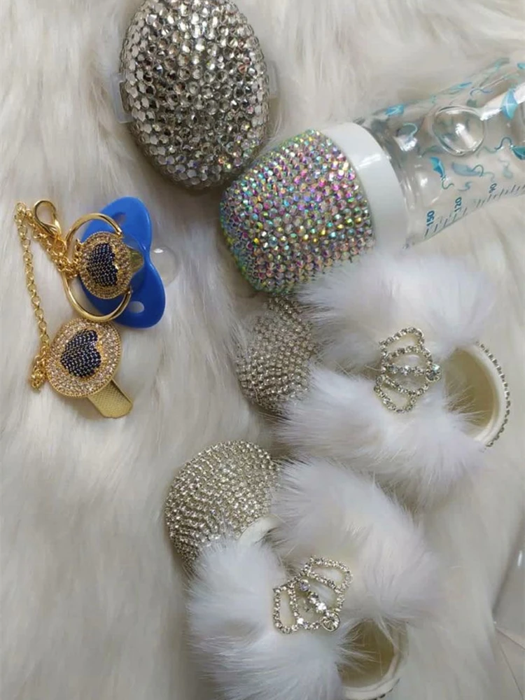 Diadema de lazo hecha a mano con pedrería brillante para niña - imagen 4