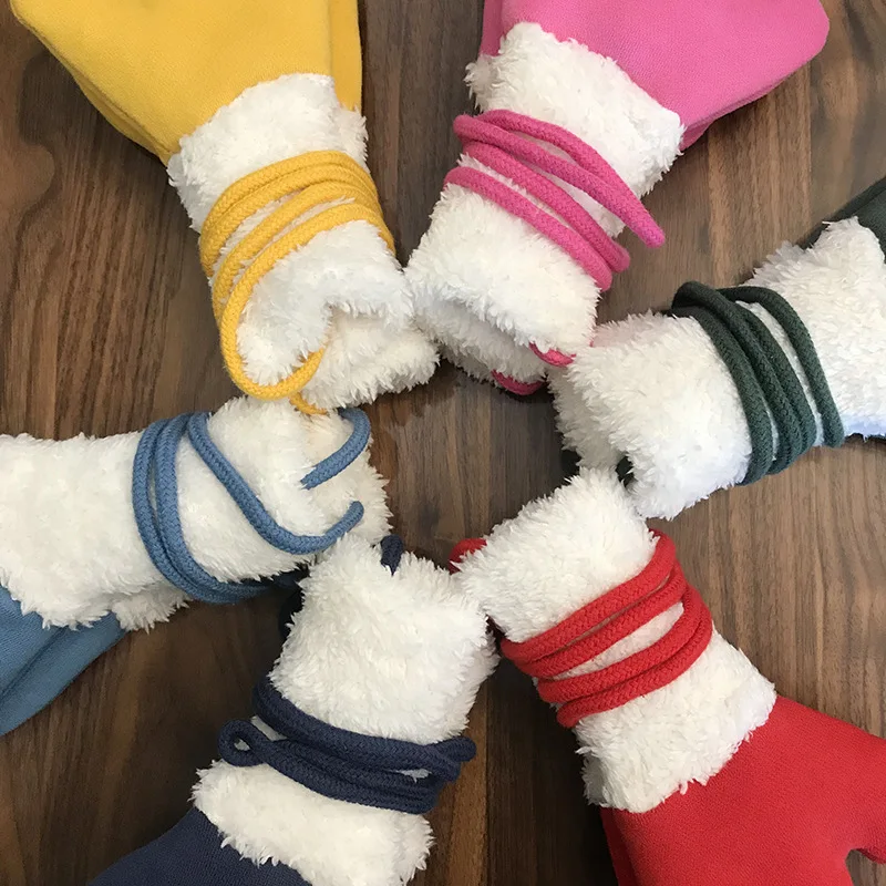 Guantes de esquí para niños de forro polar con protección muñeca