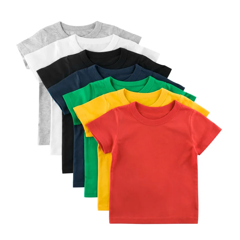 Camiseta manga corta algodón para verano estilo coreano unisex infantil