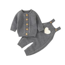 Conjunto de ropa para bebé: cárdigan y pelele 0-18M