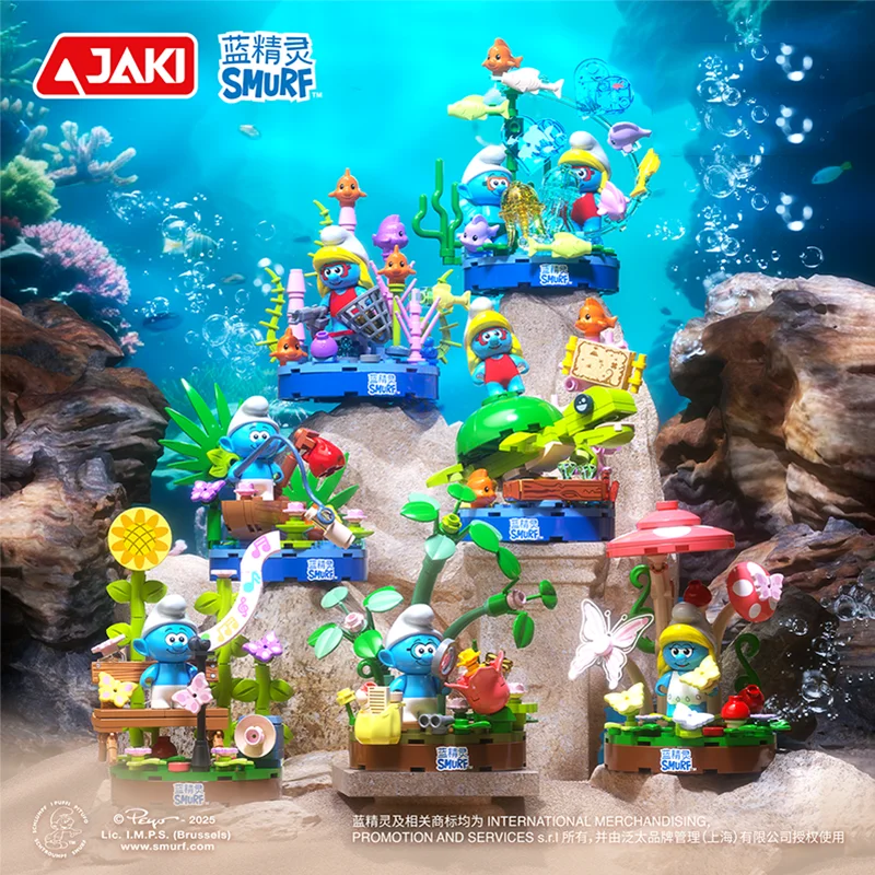 Smurfs bloques de construcción paisaje oceánico natural, caja sorpresa - imagen 5