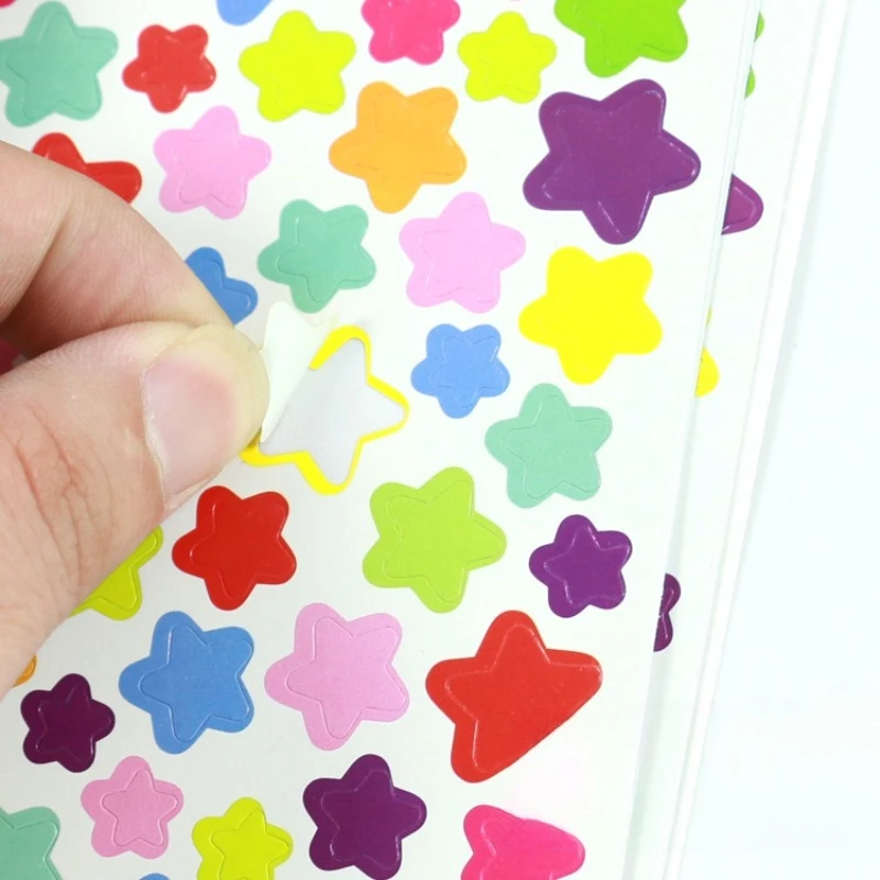 Pegatinas de corazones y estrellas para álbumes de fotos