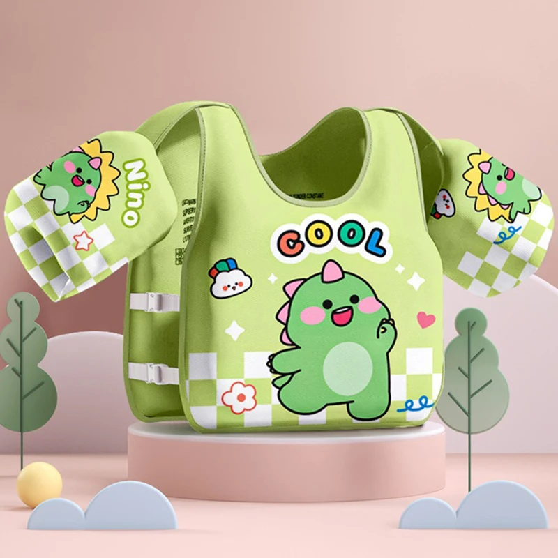 Chaleco de natación para niños con flotación y bañador estampado - imagen 5