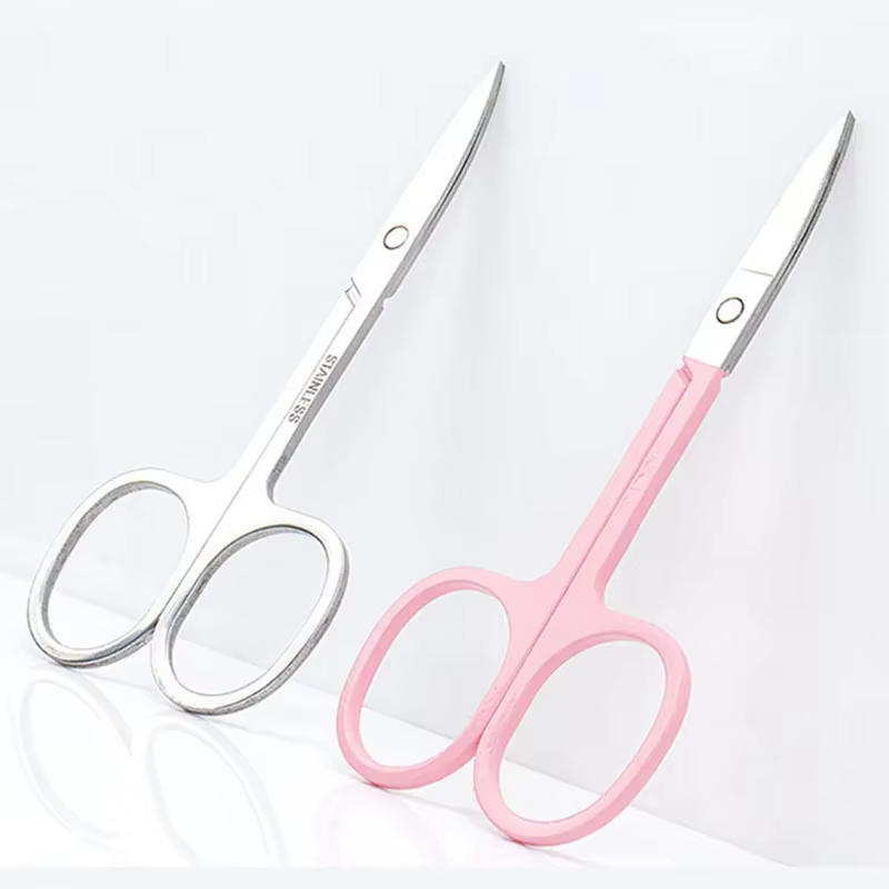 Tijeras multiuso de acero inoxidable para cejas, manicura y nariz