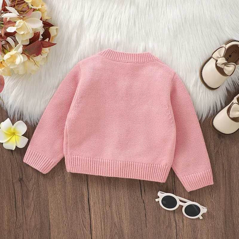 Jersey de punto bebé cuello en V manga larga para otoño - imagen 2