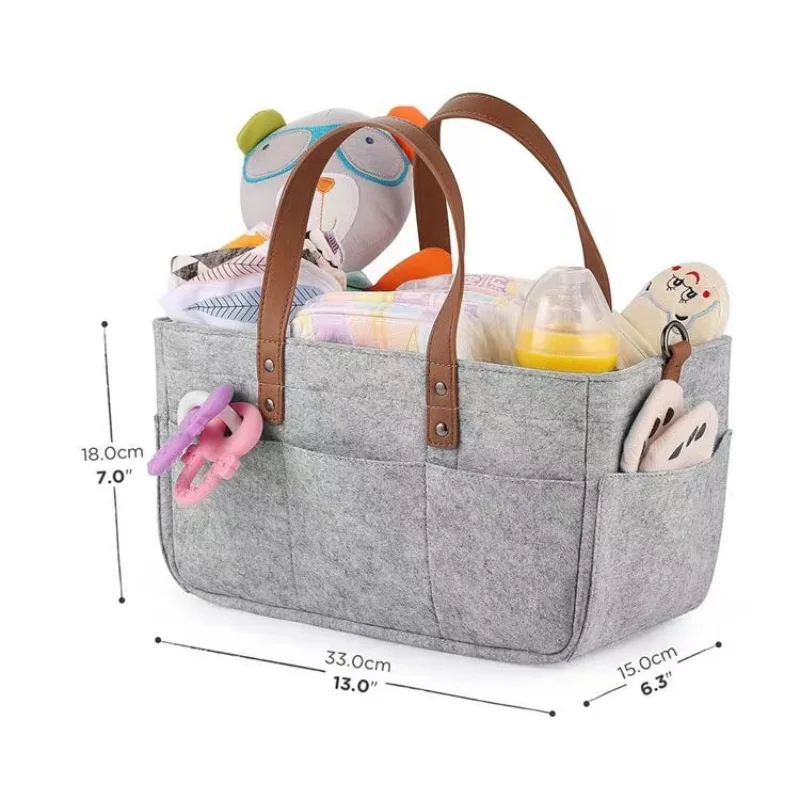 Bolsa pañales fieltro gran capacidad para bebé - imagen 2