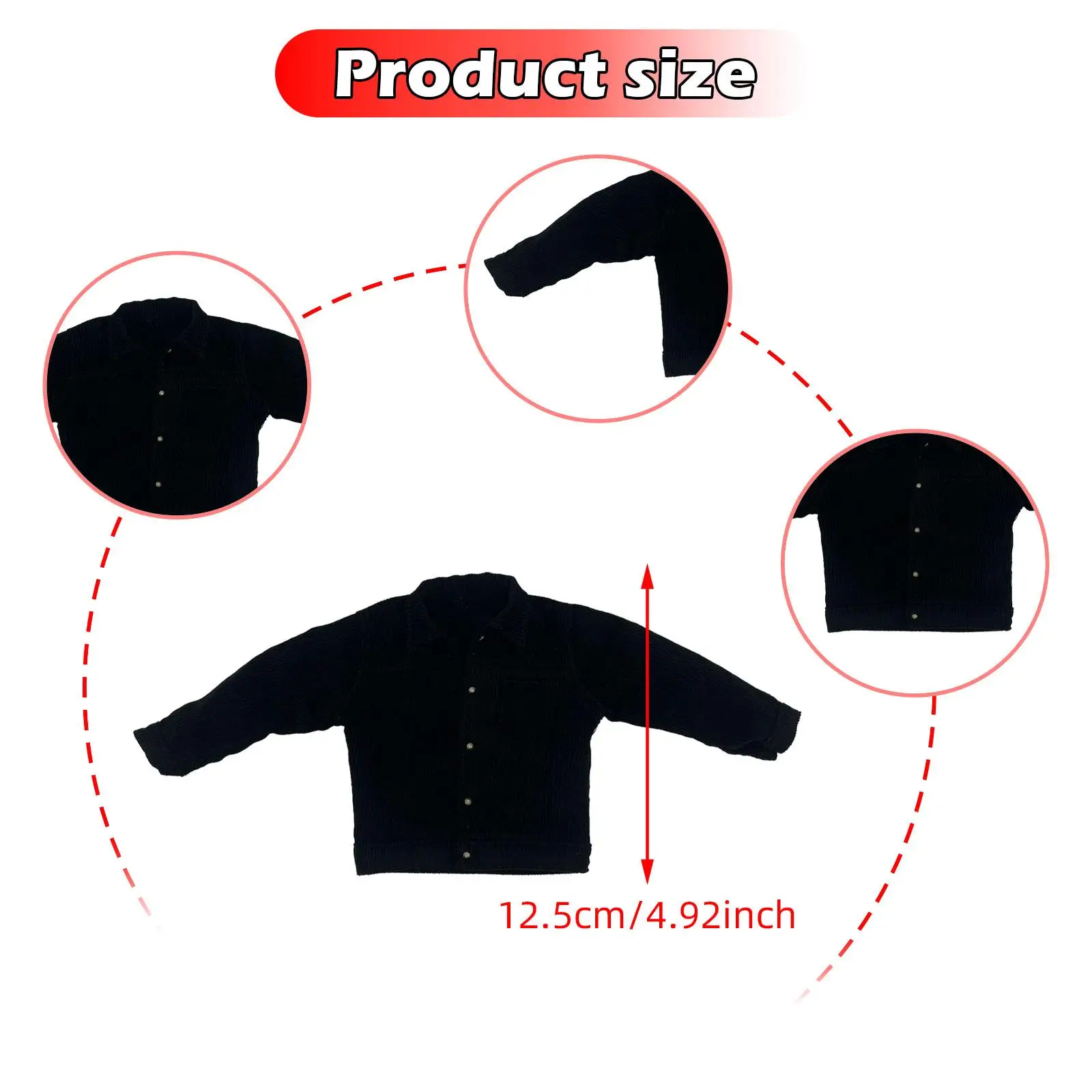 Ropa para muñeco masculino: traje chaqueta de tela en miniatura