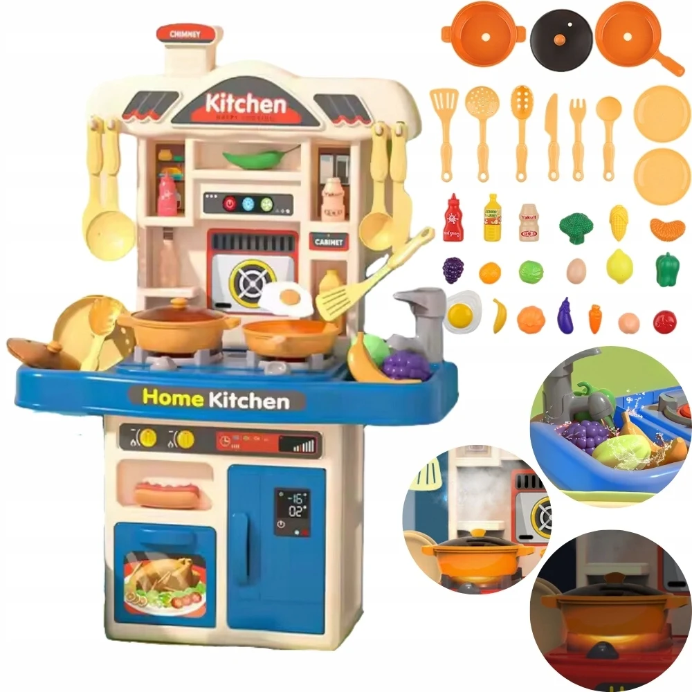 Juguete de cocina infantil realista con accesorios y luces - imagen 2