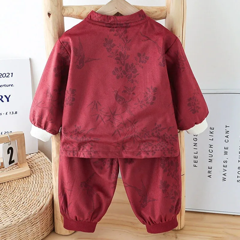 Conjunto de bebé primavera bordado para Año Nuevo Chino - imagen 3