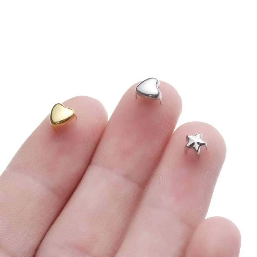 Botones de metal para muñecas 1/6 – Remaches redondos con estrella