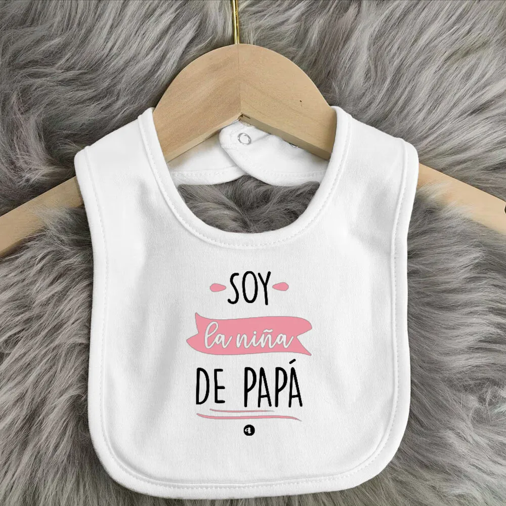 Babero bebé Día del Padre con estampado feliz – Regalo ideal