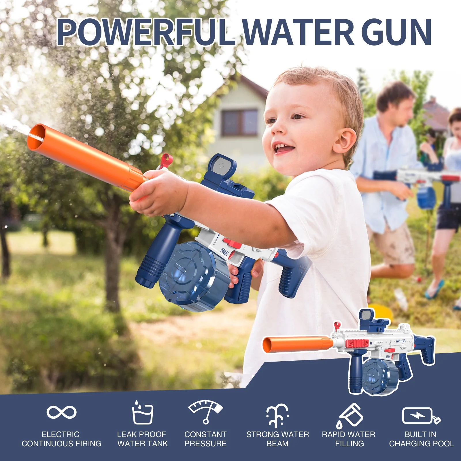 Pistola de agua eléctrica alta presión para piscina - imagen 4