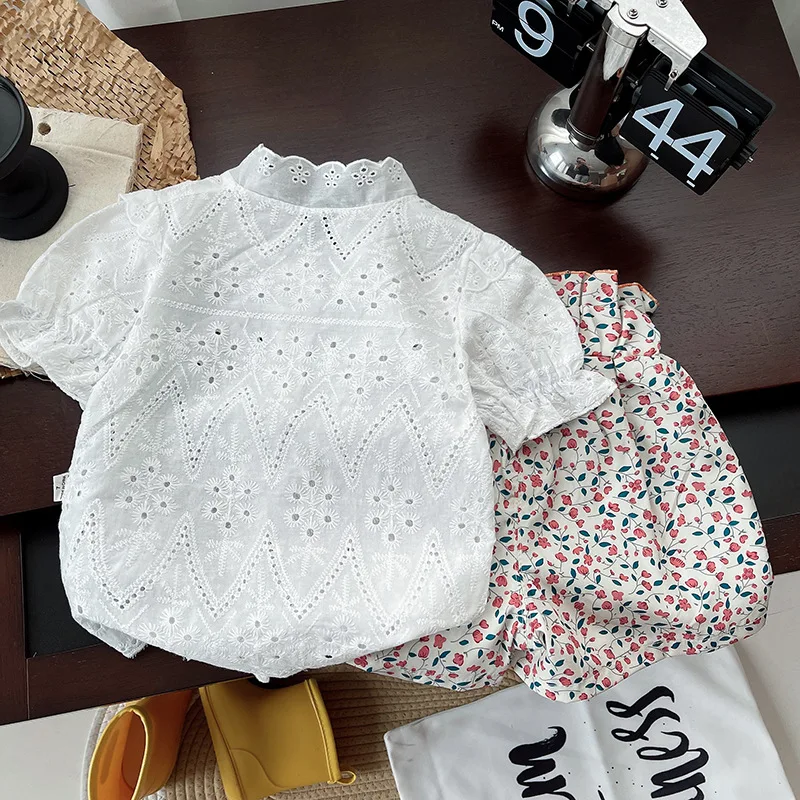 Conjunto de chaleco para niña con pantalón corto encaje - imagen 2