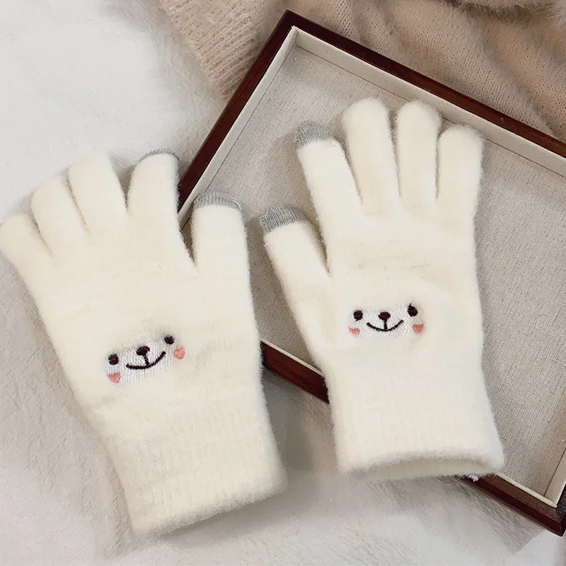 Guantes táctiles de felpa infantil – Diseño divertido para invierno - imagen 3
