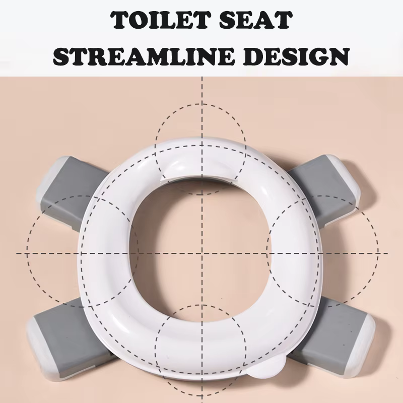 Orinal portátil de silicona para bebé tres en uno plegable azul - imagen 4