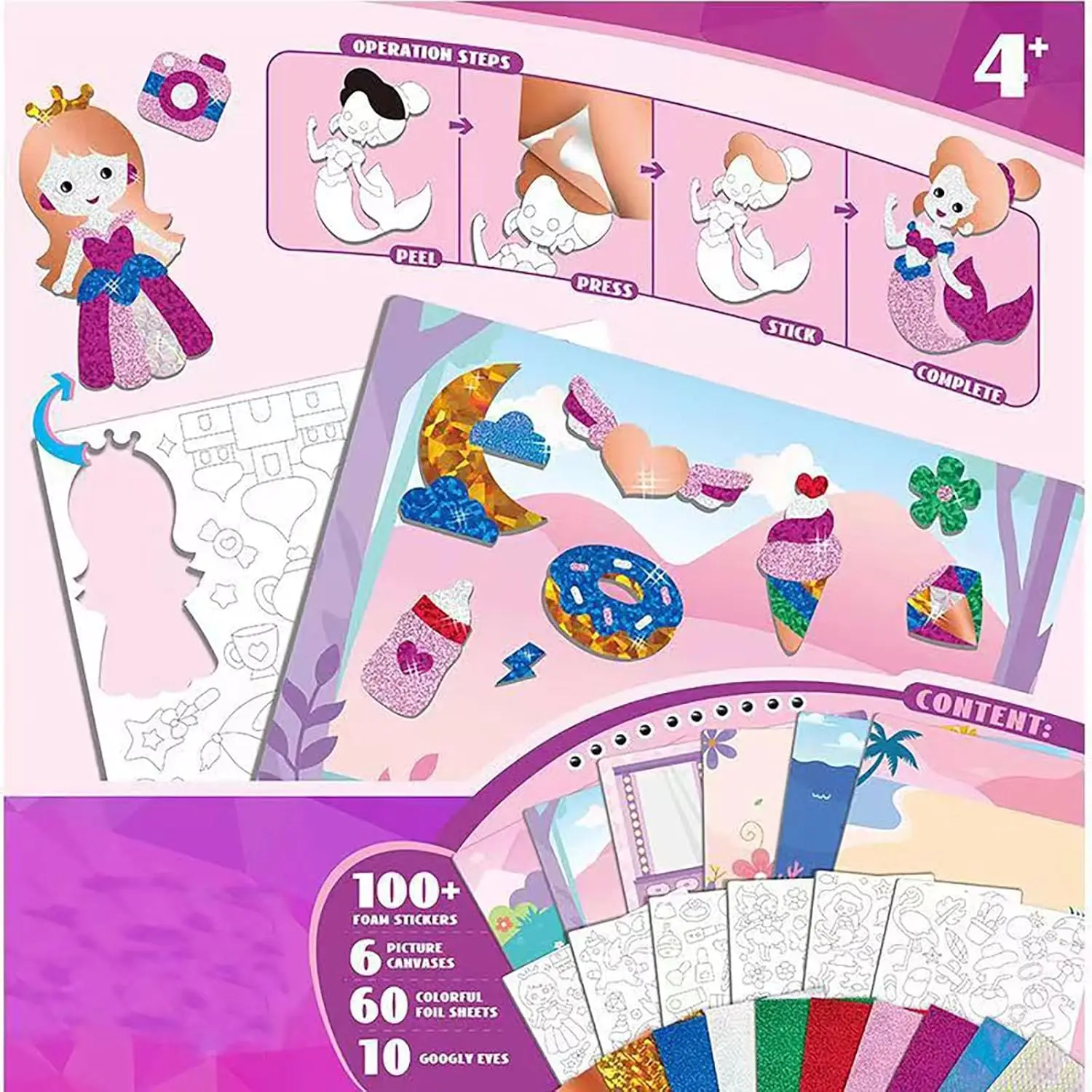 Kit de manualidades de aluminio para niñas – princesa - imagen 4