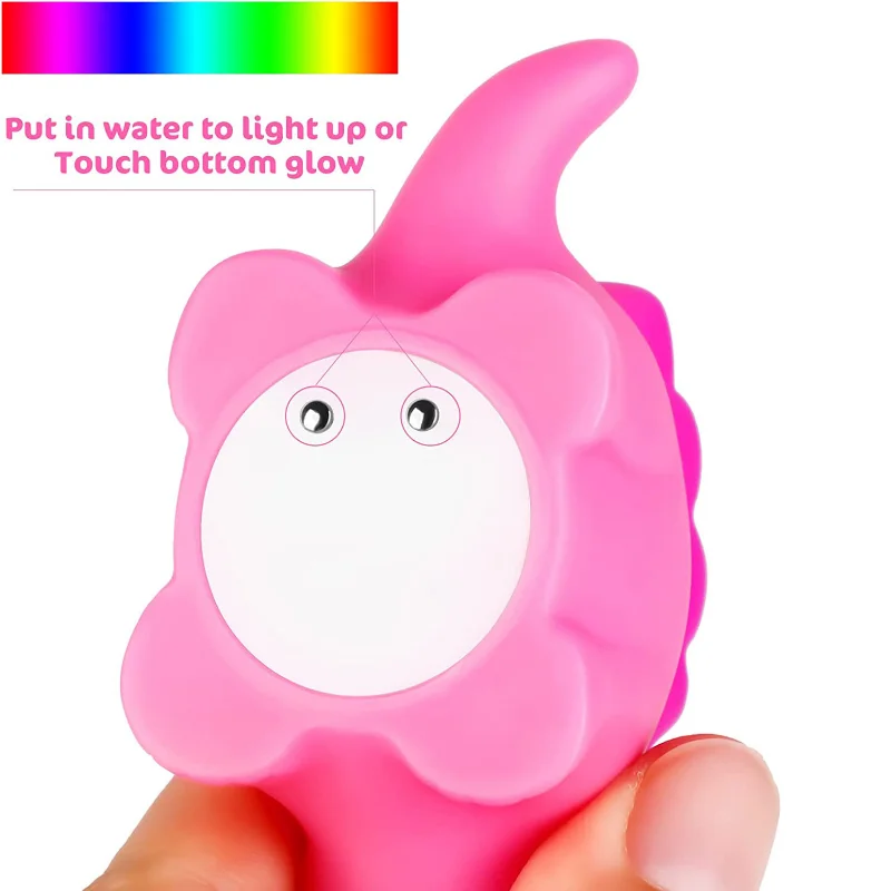 Juguete de baño dinosaurio flotante con luz LED para bebé unisex - imagen 2