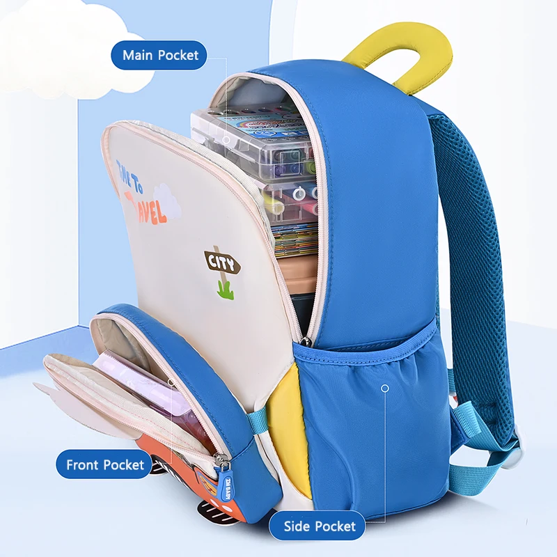 Mochila infantil 3D con dibujos para preescolar, viaje escolar - imagen 3