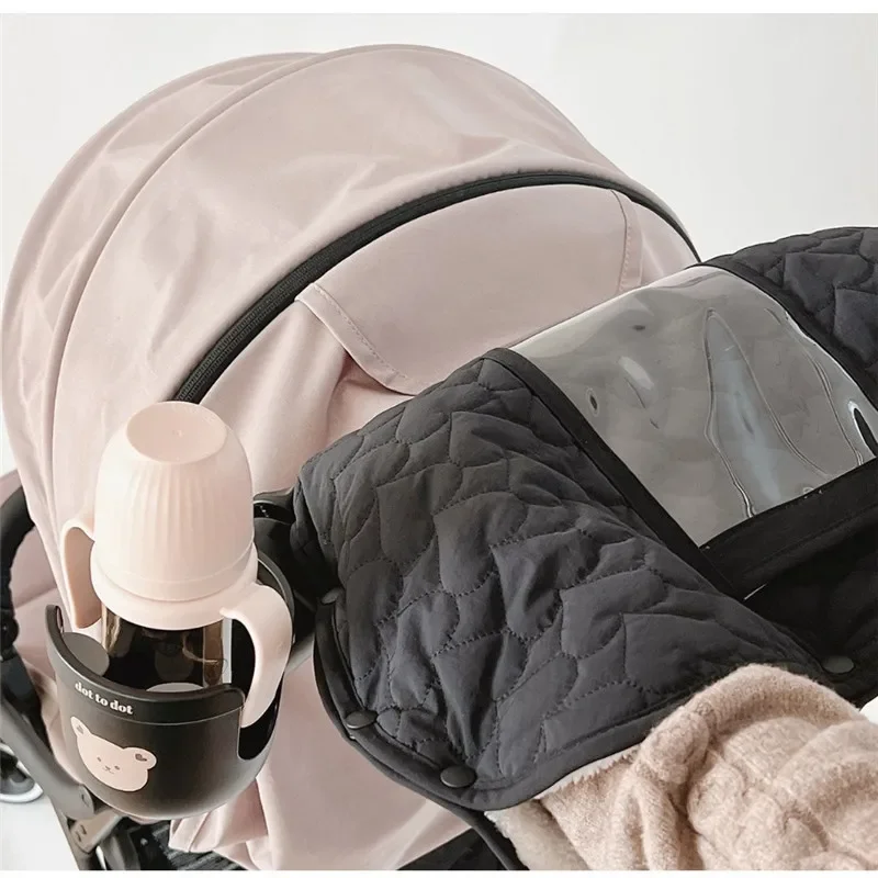 Manoplas de lana para bebé – Guantes cálidos con bolsillo de cochecito - imagen 2