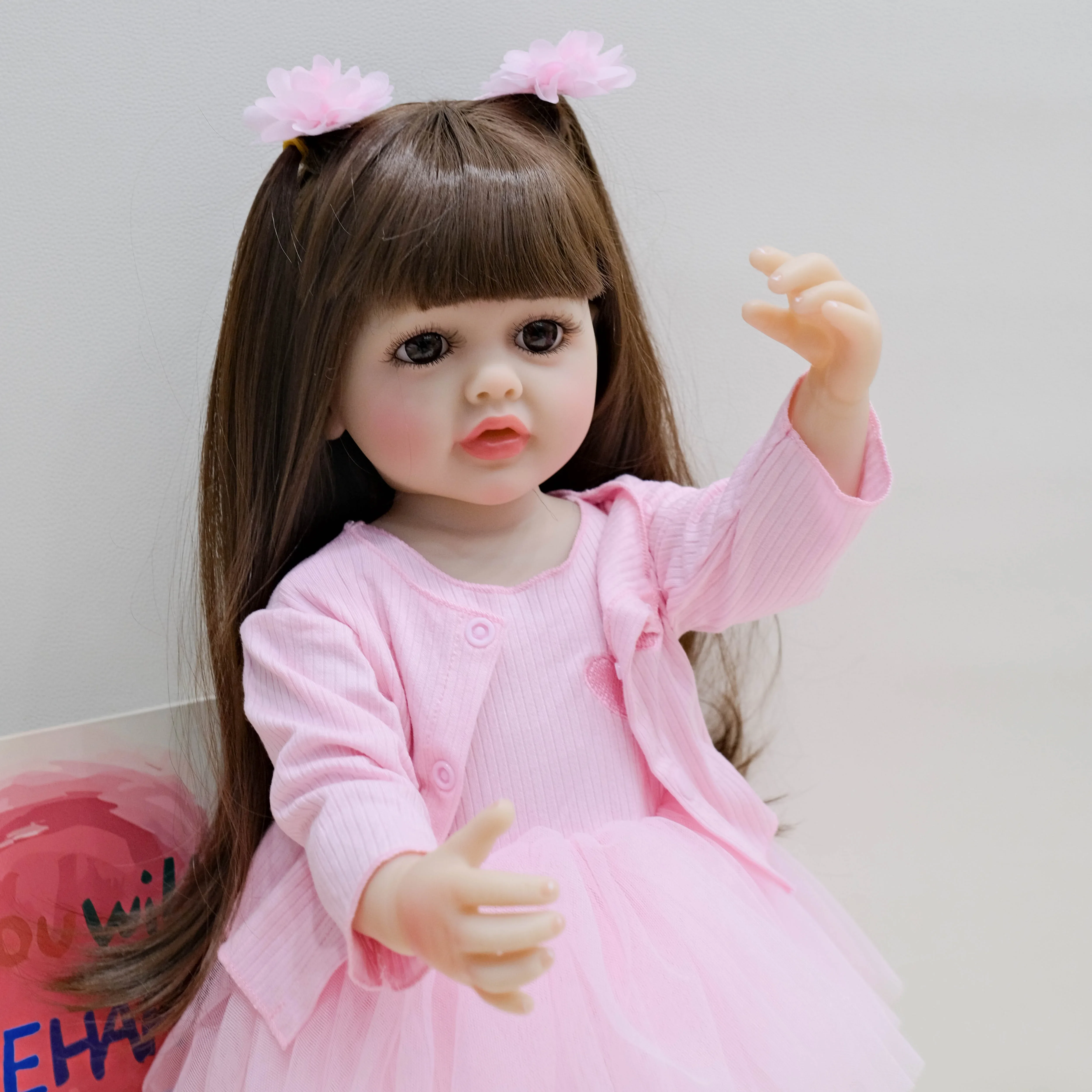 Muñeca reborn realista de silicona suave estilo princesa para niñas - imagen 3
