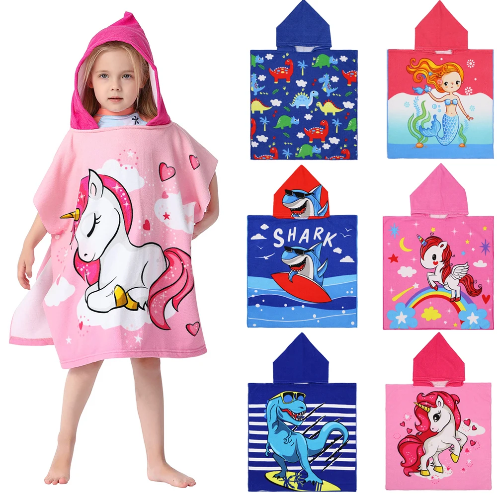 Albornoz de bebé con capucha y estampado unicornio infantil - imagen 5